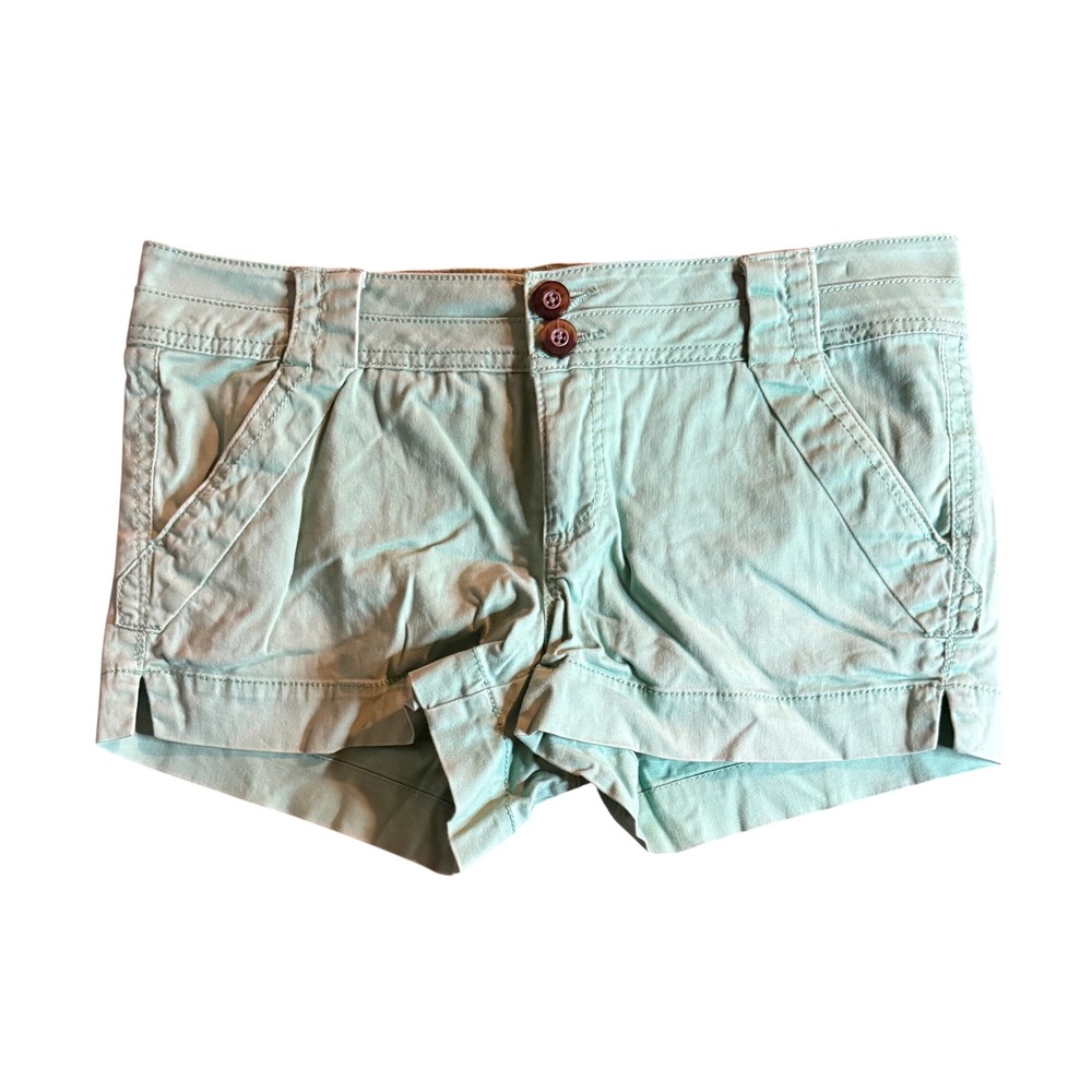 BKE Mollie Shorts Womens 29 Mint Green Low Rise Cotton Blend Twill SS07-MG374BK3